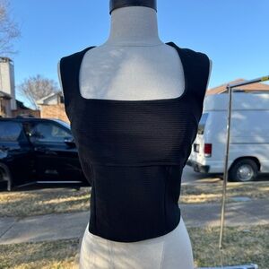 Urban Outfitters Black Square Neck Crop Top